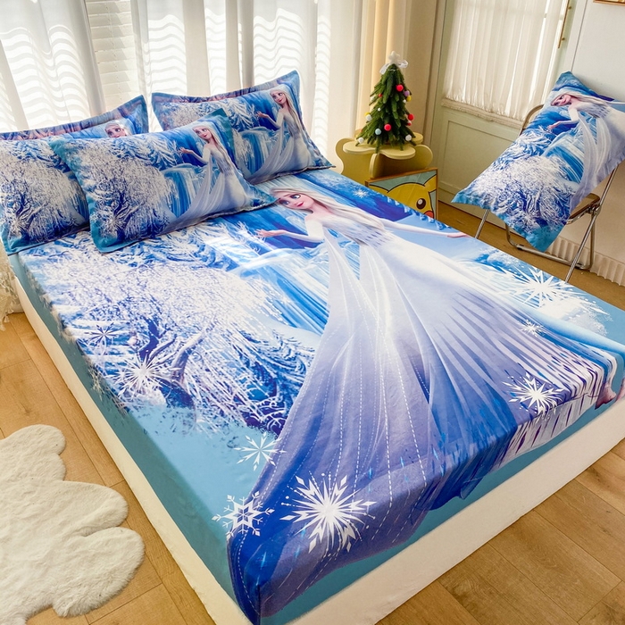 91家纺网 家纺一手货源 找家纺 一电 2024新款卡通床单床笠棕垫床套防尘罩席床垫保护套卡通儿童上下床床单床笠-第二批 皇后