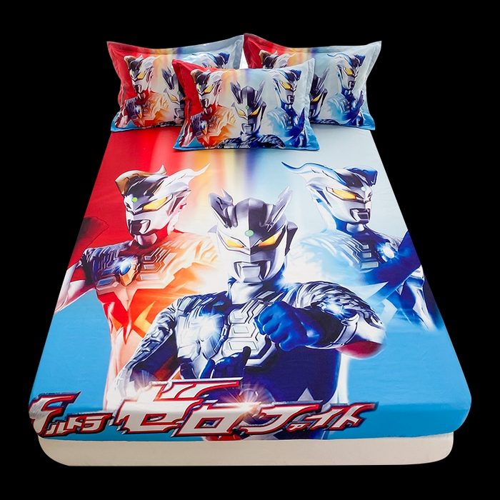 91家纺网 家纺一手货源 找家纺 一电 2024新款卡通床单床笠棕垫床套防尘罩席床垫保护套卡通儿童上下床床单床笠-第二批 星星奥特曼