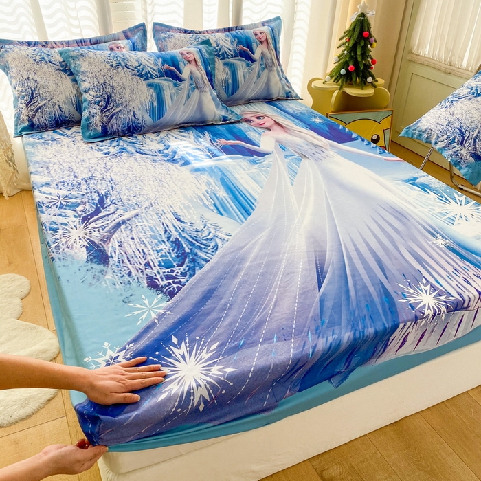 一电 2024新款卡通床单床笠棕垫床套防尘罩席床垫保护套卡通儿童上下床床单床笠-第二批 皇后