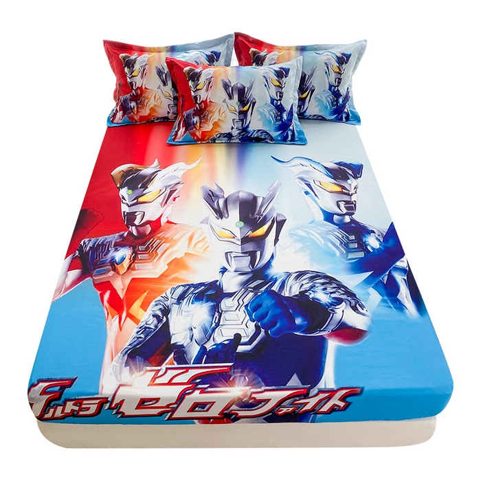 91家纺网 家纺一手货源 找家纺 一电 2024新款卡通床单床笠棕垫床套防尘罩席床垫保护套卡通儿童上下床床单床笠-第二批 星星奥特曼