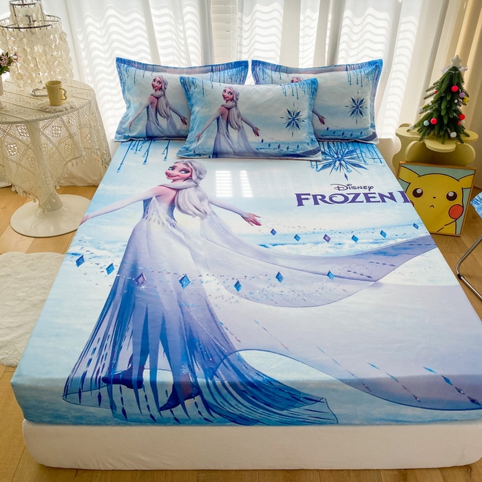 91家纺网 家纺一手货源 找家纺 一电 2024新款卡通床单床笠棕垫床套防尘罩席床垫保护套卡通儿童上下床床单床笠-第二批 女王