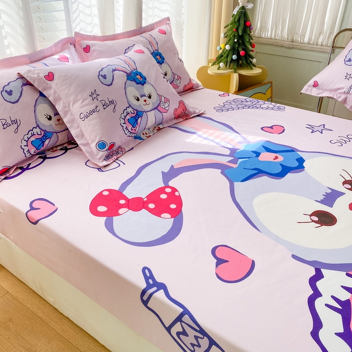 91家纺网 家纺一手货源 找家纺 一电 2024新款卡通床单床笠棕垫床套防尘罩席床垫保护套卡通儿童上下床床单床笠-第二批 冰冰星黛露