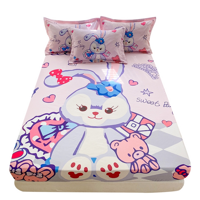 91家纺网 家纺一手货源 找家纺 一电 2024新款卡通床单床笠棕垫床套防尘罩席床垫保护套卡通儿童上下床床单床笠-第二批 冰冰星黛露