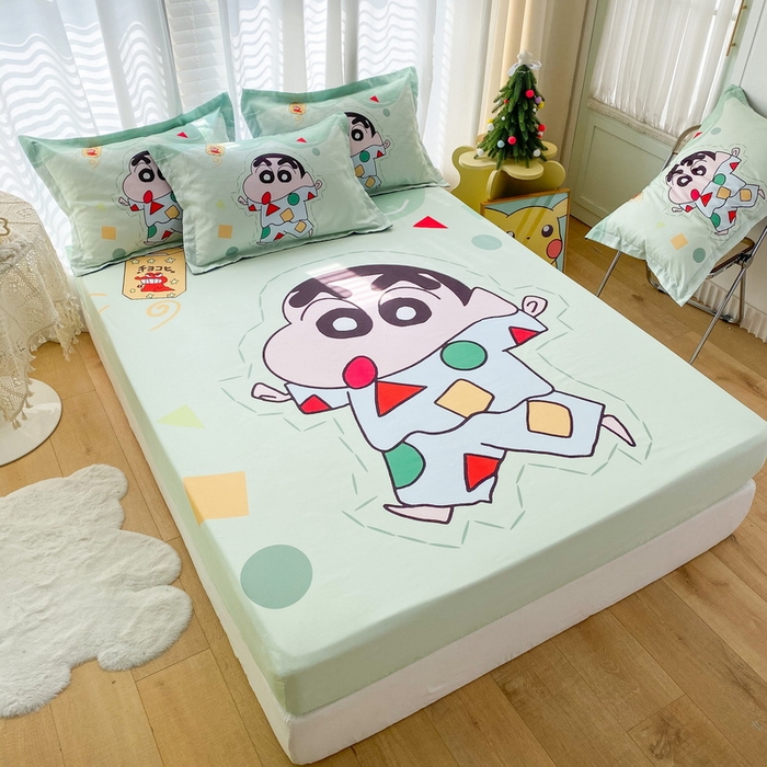 91家纺网 家纺一手货源 找家纺 一电 2024新款卡通床单床笠棕垫床套防尘罩席床垫保护套卡通儿童上下床床单床笠-第二批 小新