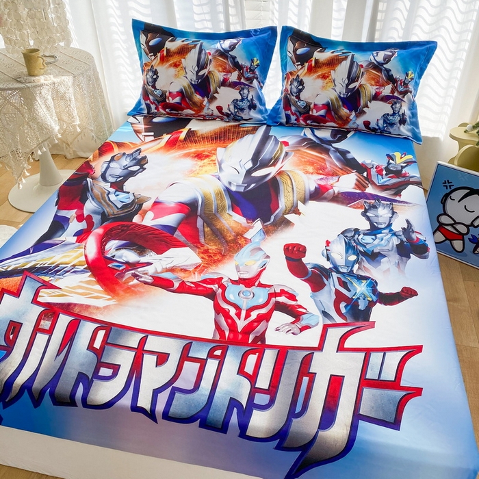 91家纺网 家纺一手货源 找家纺 一电 2024新款卡通床单床笠棕垫床套防尘罩席床垫保护套卡通儿童上下床床单床笠-第二批 闪电奥特曼