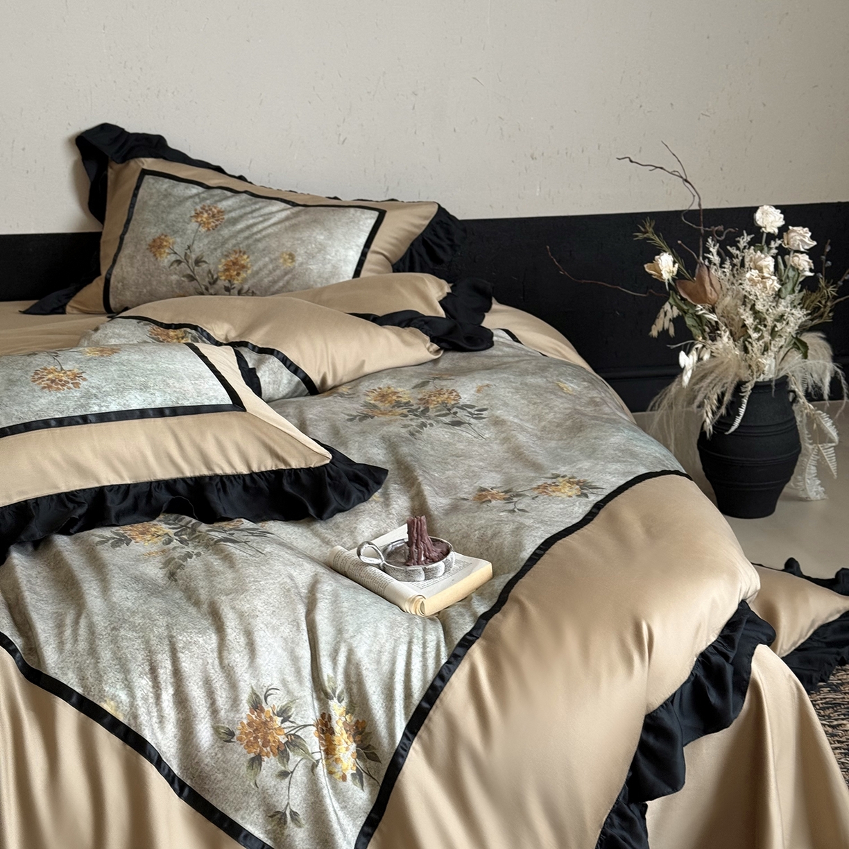 91家纺网 家纺一手货源 找家纺 （总）佳汐蓝家纺 2025秋冬新品天丝棉磨毛数码印花四件套--莱茵庄园