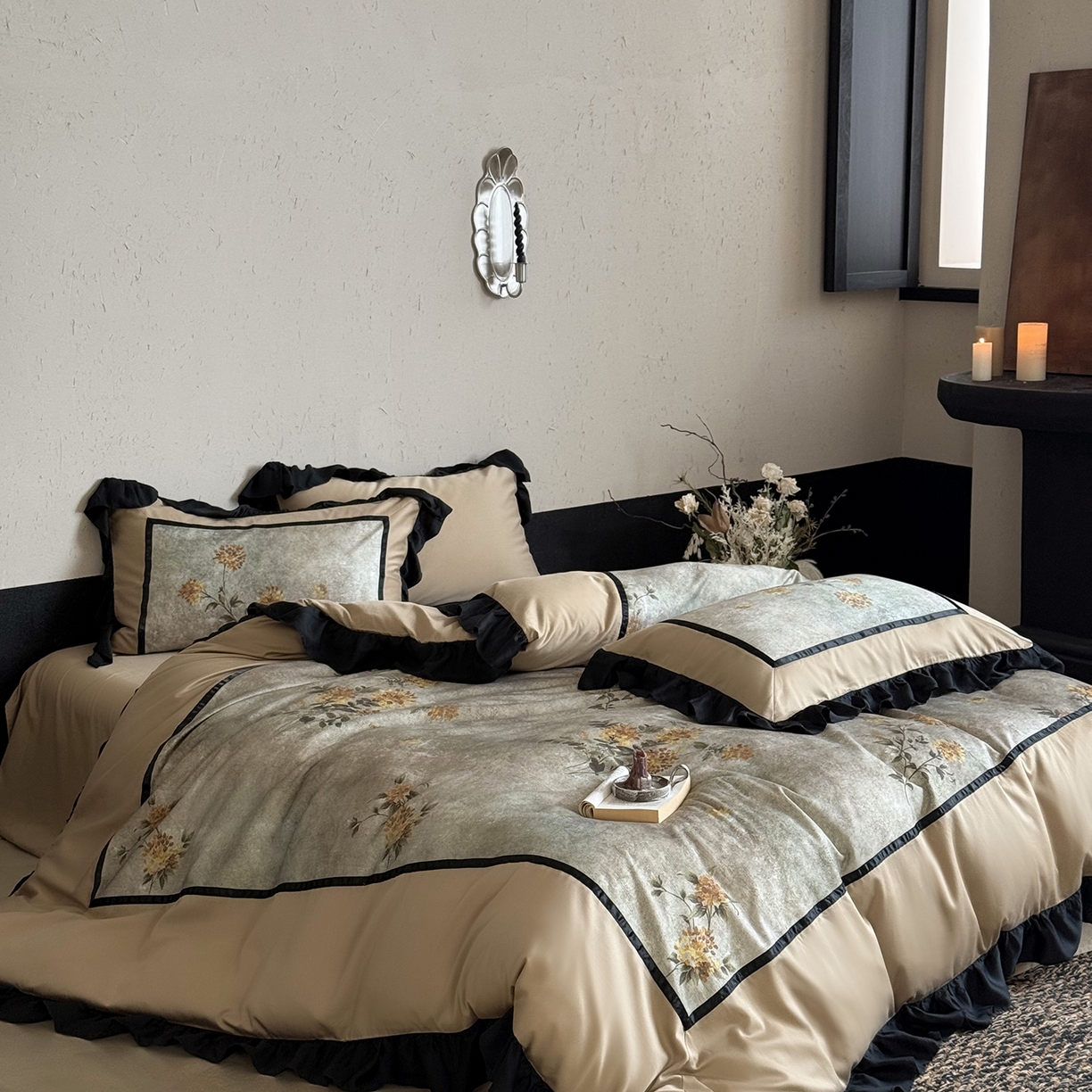 91家纺网 家纺一手货源 找家纺 （总）佳汐蓝家纺 2025秋冬新品天丝棉磨毛数码印花四件套--莱茵庄园