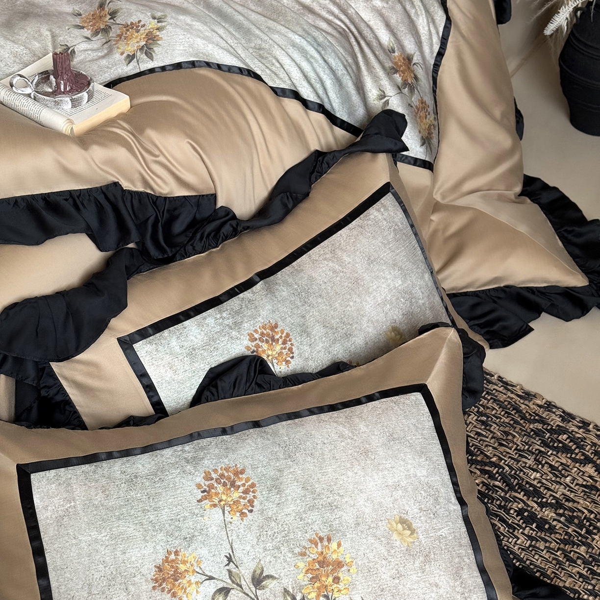 91家纺网 家纺一手货源 找家纺 （总）佳汐蓝家纺 2025秋冬新品天丝棉磨毛数码印花四件套--莱茵庄园