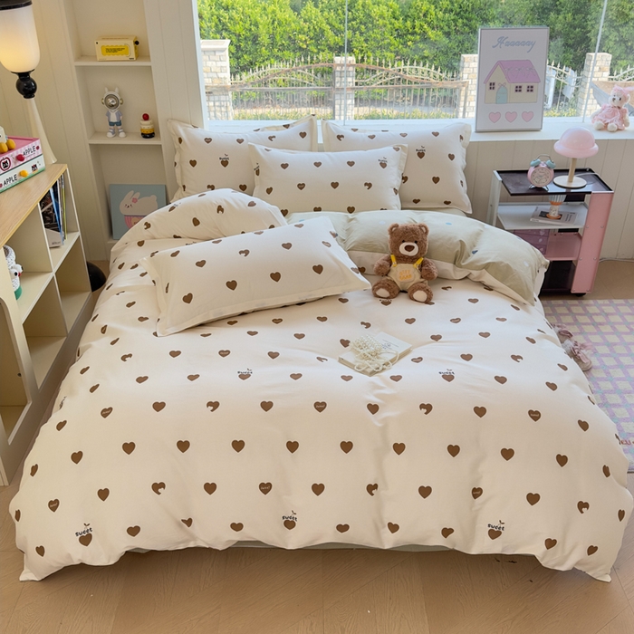 91家纺网 家纺一手货源 找家纺 （总）鑫宇 2025新款全棉纯棉13372小清新印花四件套