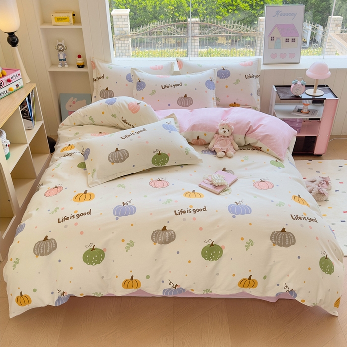 91家纺网 家纺一手货源 找家纺 （总）鑫宇 2025新款全棉纯棉13372小清新印花四件套