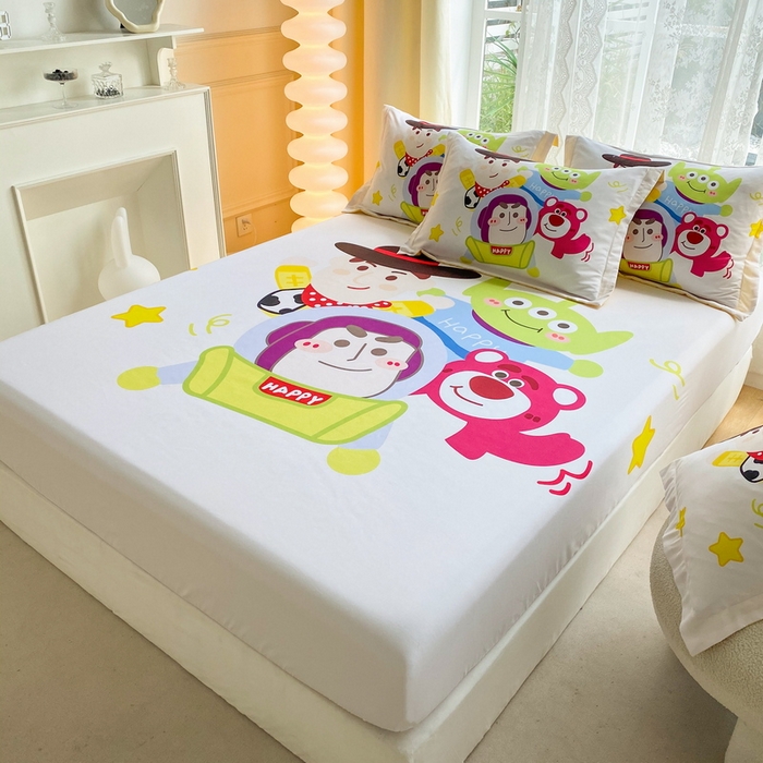 91家纺网 家纺一手货源 找家纺 （总）一电 2024新款卡通床单床笠棕垫床套防尘罩席床垫保护套卡通儿童上下床床单床笠-第三批