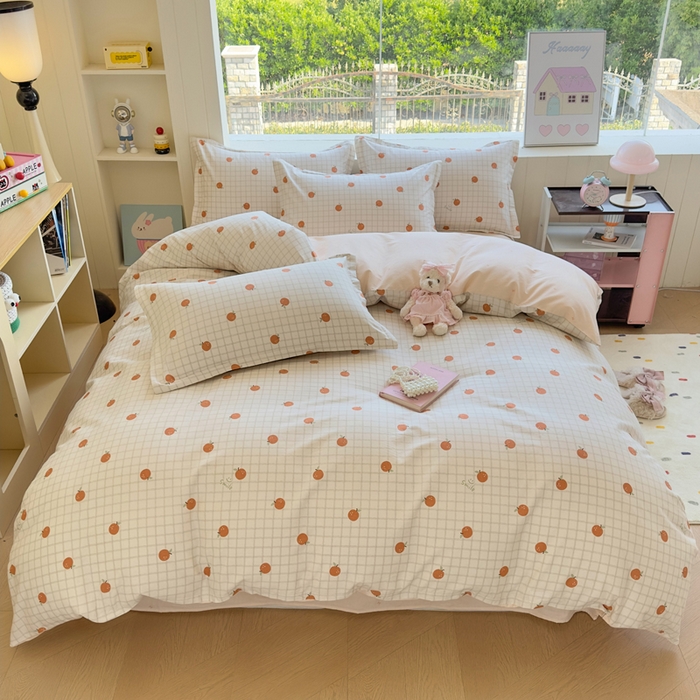 91家纺网 家纺一手货源 找家纺 （总）鑫宇 2025新款全棉纯棉13372小清新印花四件套