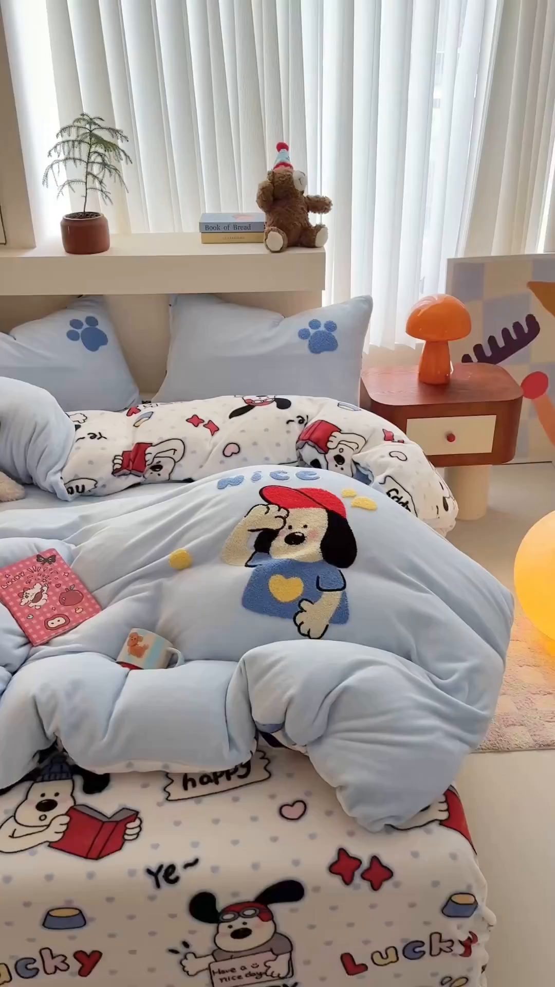 91家纺网 家纺一手货源 找家纺 （总）艾特你 2025新款毛巾绣200克牛奶绒卡通毛巾绣四件套1