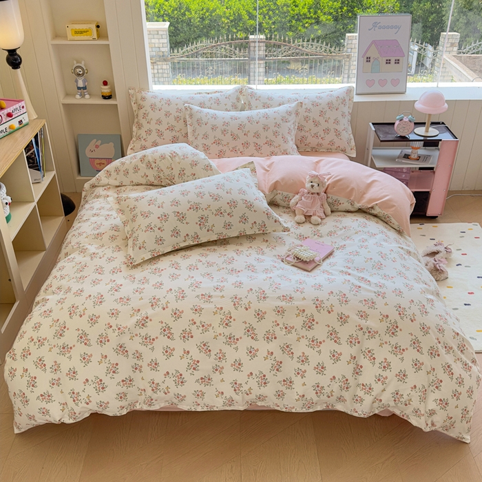 91家纺网 家纺一手货源 找家纺 （总）鑫宇 2025新款全棉纯棉13372小清新印花四件套