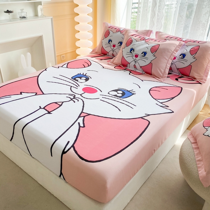 91家纺网 家纺一手货源 找家纺 一电 2024新款卡通床单床笠棕垫床套防尘罩席床垫保护套卡通儿童上下床床单床笠-第三批 小狐