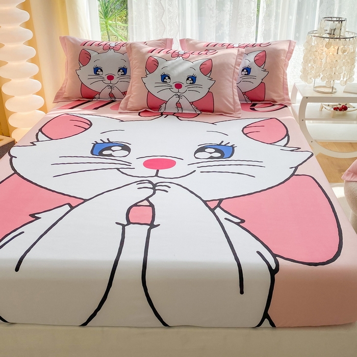 91家纺网 家纺一手货源 找家纺 一电 2024新款卡通床单床笠棕垫床套防尘罩席床垫保护套卡通儿童上下床床单床笠-第三批 小狐