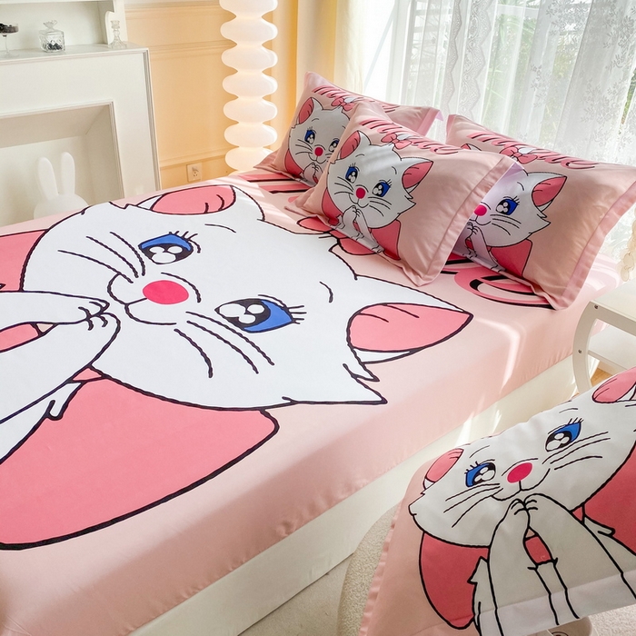 91家纺网 家纺一手货源 找家纺 一电 2024新款卡通床单床笠棕垫床套防尘罩席床垫保护套卡通儿童上下床床单床笠-第三批 小狐