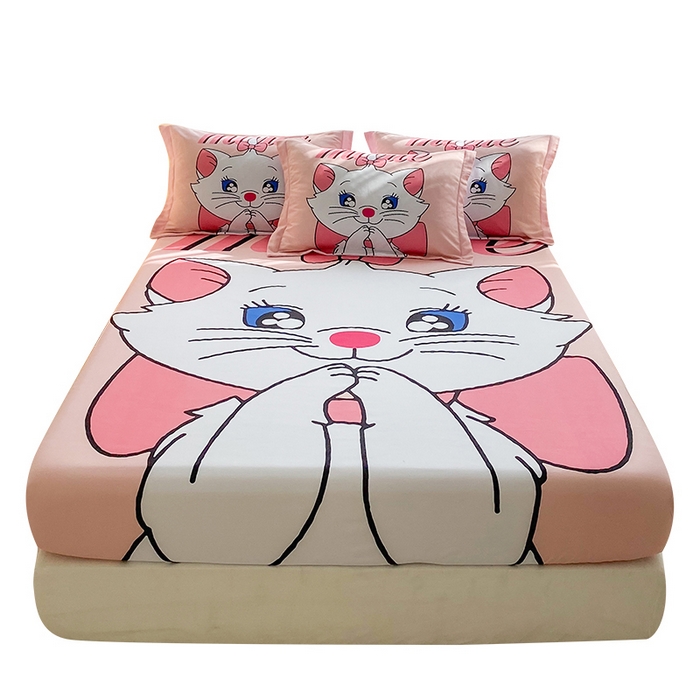 91家纺网 家纺一手货源 找家纺 一电 2024新款卡通床单床笠棕垫床套防尘罩席床垫保护套卡通儿童上下床床单床笠-第三批 小狐