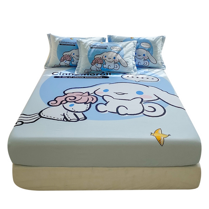 91家纺网 家纺一手货源 找家纺 一电 2024新款卡通床单床笠棕垫床套防尘罩席床垫保护套卡通儿童上下床床单床笠-第三批 可爱玉桂狗