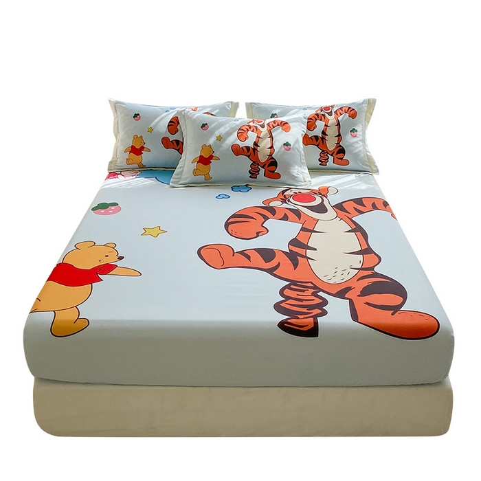 91家纺网 家纺一手货源 找家纺 一电 2024新款卡通床单床笠棕垫床套防尘罩席床垫保护套卡通儿童上下床床单床笠-第三批 街舞虎