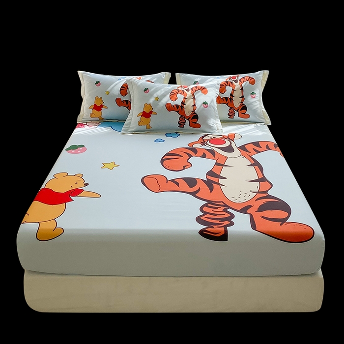 91家纺网 家纺一手货源 找家纺 一电 2024新款卡通床单床笠棕垫床套防尘罩席床垫保护套卡通儿童上下床床单床笠-第三批 街舞虎