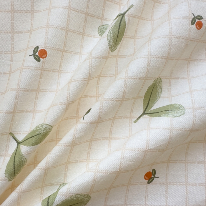 91家纺网 家纺一手货源 找家纺 鑫宇 2025新款全棉纯棉13372小清新印花四件套 春芽小月