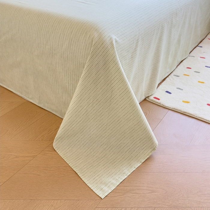 91家纺网 家纺一手货源 找家纺 鑫宇 2025新款全棉纯棉13372小清新印花四件套 春芽小月