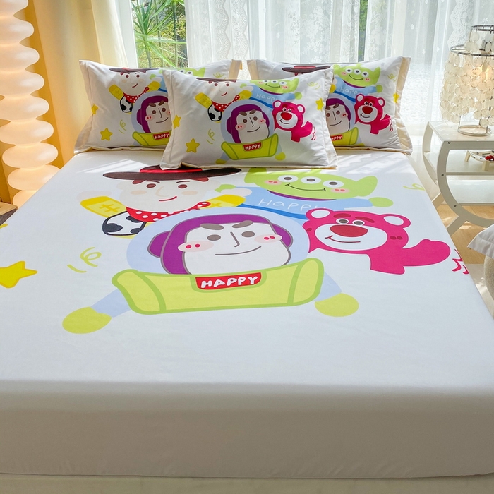 91家纺网 家纺一手货源 找家纺 （总）一电 2024新款卡通床单床笠棕垫床套防尘罩席床垫保护套卡通儿童上下床床单床笠-第三批