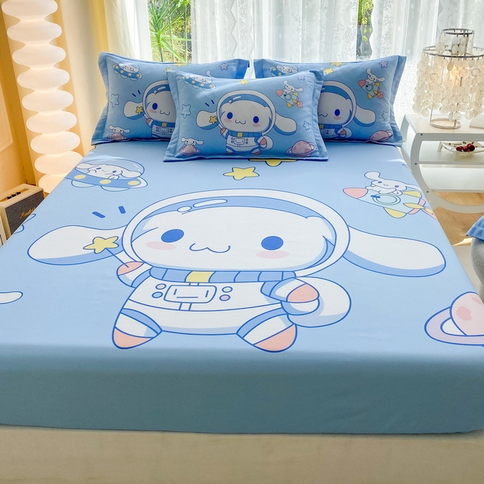 91家纺网 家纺一手货源 找家纺 一电 2024新款卡通床单床笠棕垫床套防尘罩席床垫保护套卡通儿童上下床床单床笠-第三批 太空玉桂狗