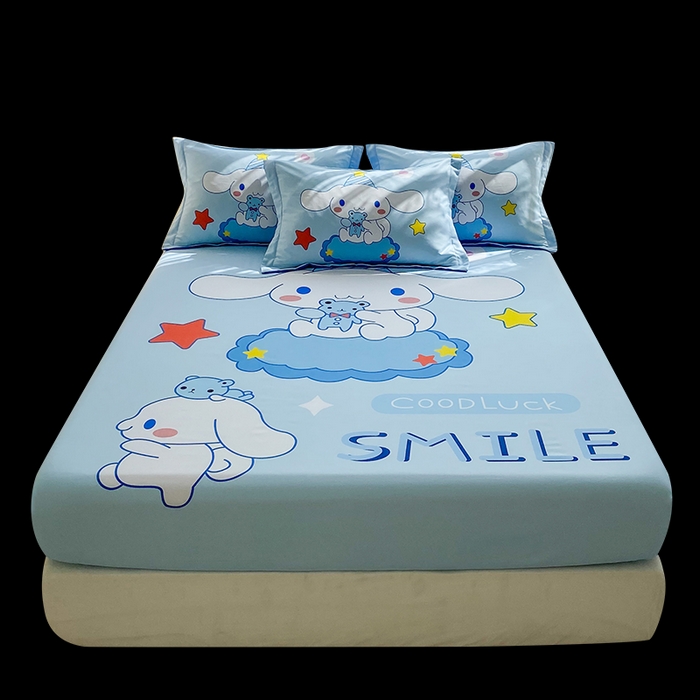 91家纺网 家纺一手货源 找家纺 一电 2024新款卡通床单床笠棕垫床套防尘罩席床垫保护套卡通儿童上下床床单床笠-第三批 小熊玉桂狗