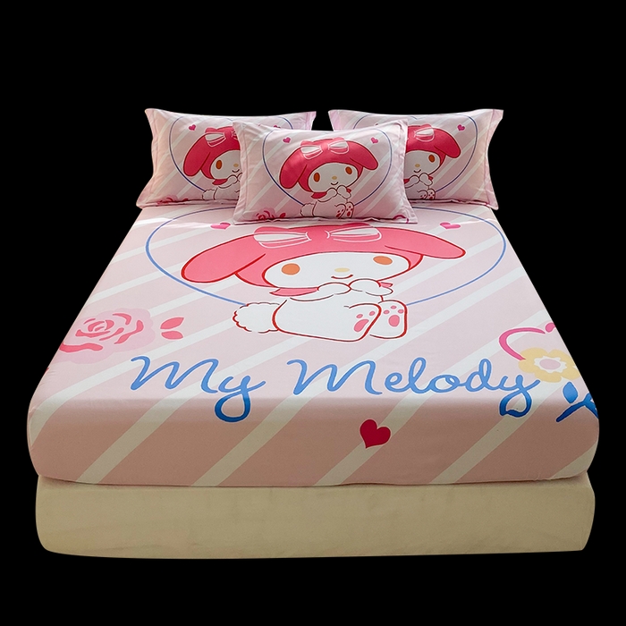 91家纺网 家纺一手货源 找家纺 一电 2024新款卡通床单床笠棕垫床套防尘罩席床垫保护套卡通儿童上下床床单床笠-第三批 咪咪美乐