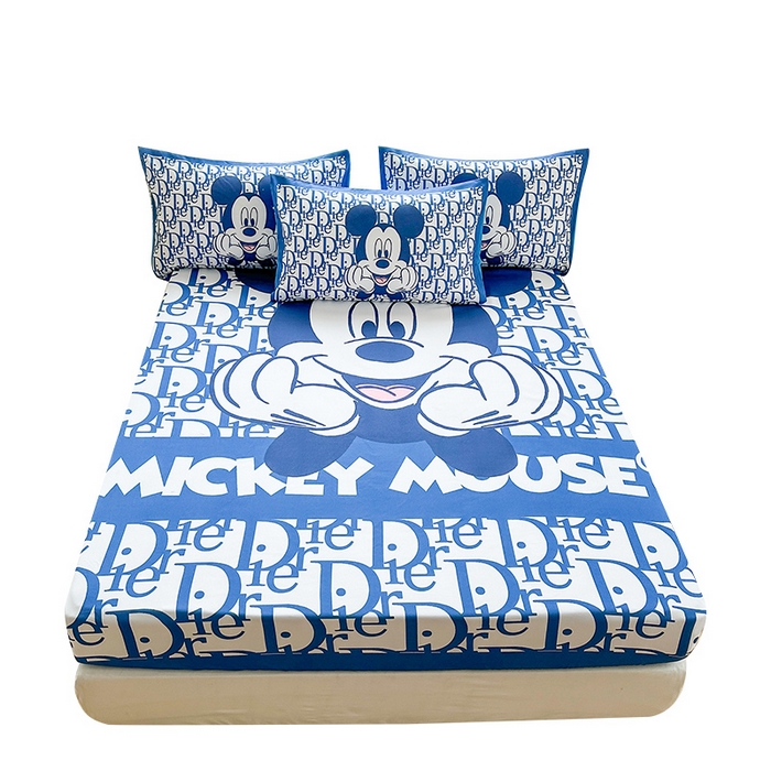 91家纺网 家纺一手货源 找家纺 一电 2025卡通床单床笠棕垫床套防尘罩席床垫保护套卡通儿童上下床床单床笠第四批 米老鼠