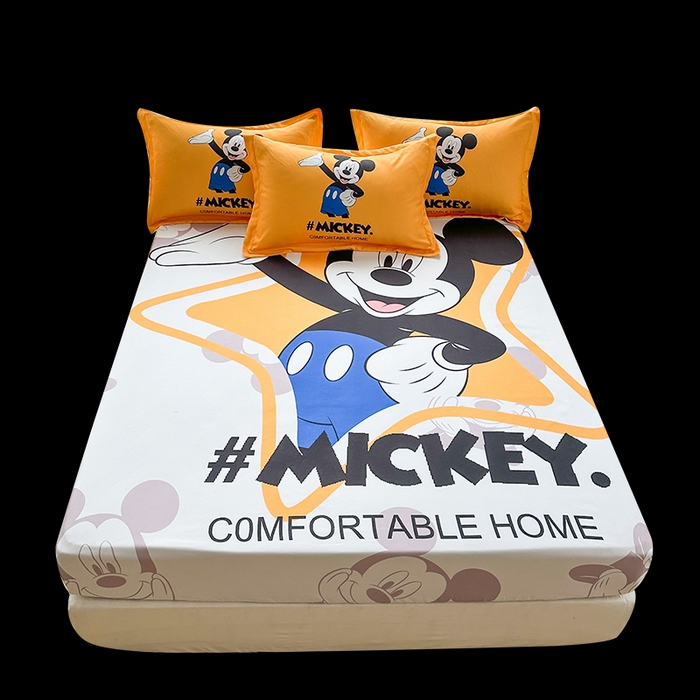 91家纺网 家纺一手货源 找家纺 一电 2025卡通床单床笠棕垫床套防尘罩席床垫保护套卡通儿童上下床床单床笠第四批 米奇