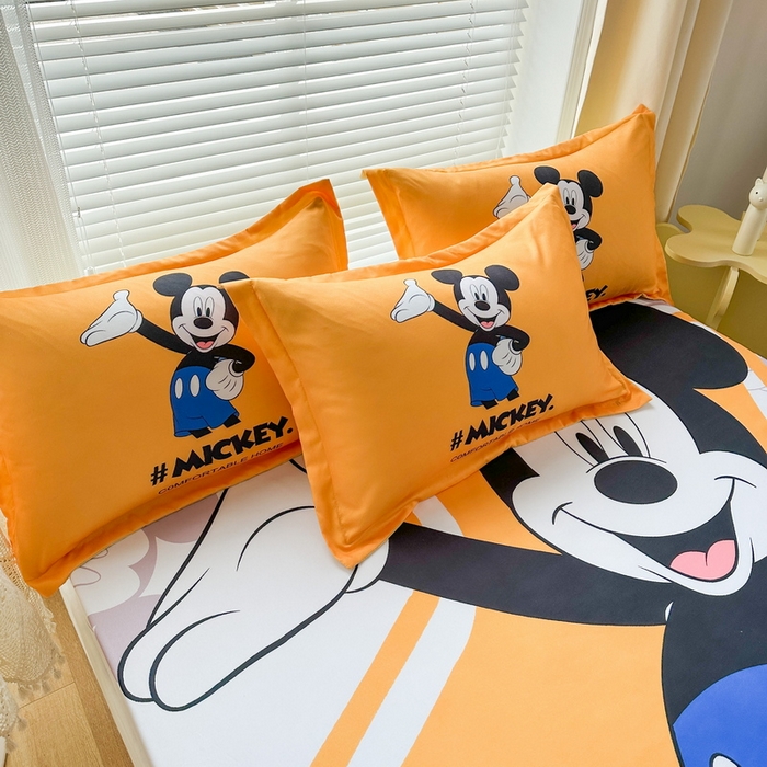 91家纺网 家纺一手货源 找家纺 一电 2025卡通床单床笠棕垫床套防尘罩席床垫保护套卡通儿童上下床床单床笠第四批 米奇