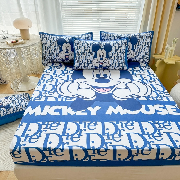 91家纺网 家纺一手货源 找家纺 一电 2025卡通床单床笠棕垫床套防尘罩席床垫保护套卡通儿童上下床床单床笠第四批 米老鼠