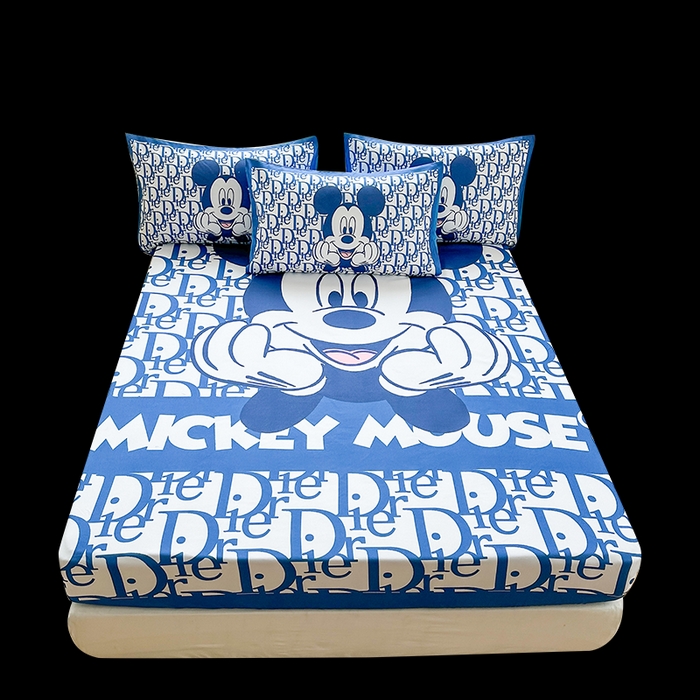 91家纺网 家纺一手货源 找家纺 一电 2025卡通床单床笠棕垫床套防尘罩席床垫保护套卡通儿童上下床床单床笠第四批 米老鼠