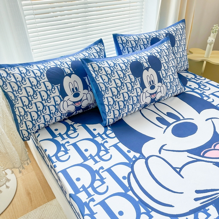 91家纺网 家纺一手货源 找家纺 一电 2025卡通床单床笠棕垫床套防尘罩席床垫保护套卡通儿童上下床床单床笠第四批 米老鼠