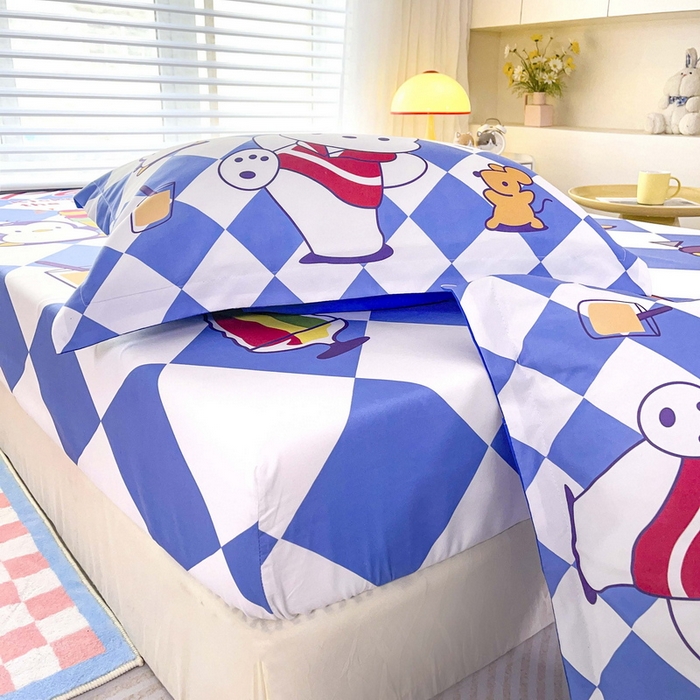 91家纺网 家纺一手货源 找家纺 一电 2025卡通床单床笠棕垫床套防尘罩席床垫保护套卡通儿童上下床床单床笠第五批 舞动帕狗