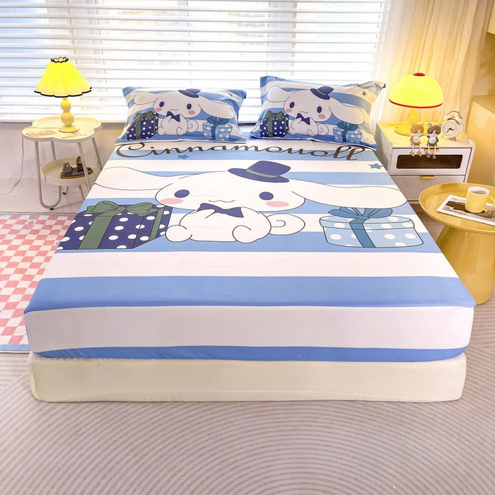 91家纺网 家纺一手货源 找家纺 一电 2025卡通床单床笠棕垫床套防尘罩席床垫保护套卡通儿童上下床床单床笠第五批 玉桂狗先生