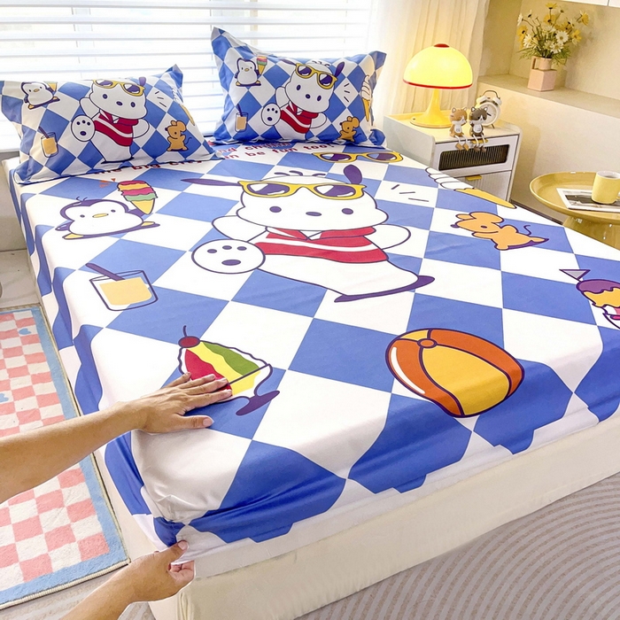 91家纺网 家纺一手货源 找家纺 一电 2025卡通床单床笠棕垫床套防尘罩席床垫保护套卡通儿童上下床床单床笠第五批 舞动帕狗