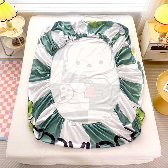 91家纺网 家纺一手货源 找家纺 一电 2025卡通床单床笠棕垫床套防尘罩席床垫保护套卡通儿童上下床床单床笠第五批 绿格狗