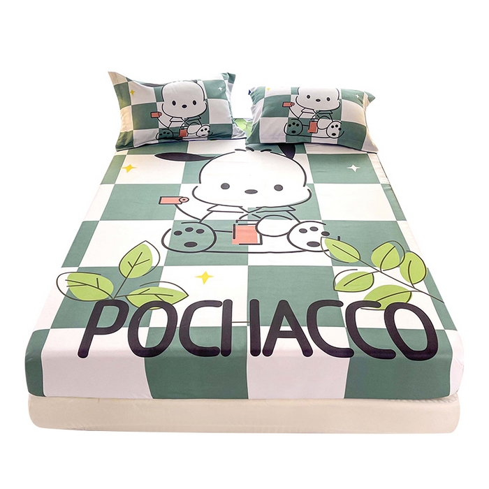 91家纺网 家纺一手货源 找家纺 一电 2025卡通床单床笠棕垫床套防尘罩席床垫保护套卡通儿童上下床床单床笠第五批 绿格狗