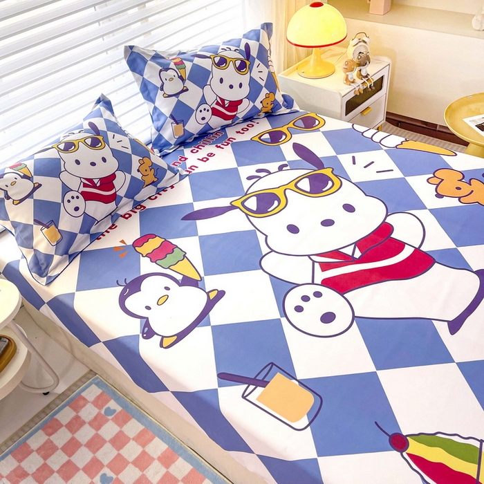 91家纺网 家纺一手货源 找家纺 一电 2025卡通床单床笠棕垫床套防尘罩席床垫保护套卡通儿童上下床床单床笠第五批 舞动帕狗