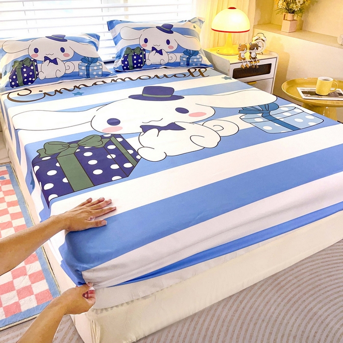 91家纺网 家纺一手货源 找家纺 一电 2025卡通床单床笠棕垫床套防尘罩席床垫保护套卡通儿童上下床床单床笠第五批 玉桂狗先生