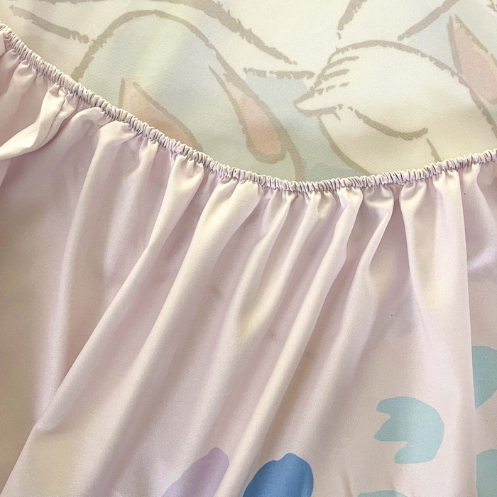 91家纺网 家纺一手货源 找家纺 一电 2025卡通床单床笠棕垫床套防尘罩席床垫保护套卡通儿童上下床床单床笠第五批 花朵公主