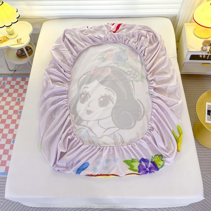 91家纺网 家纺一手货源 找家纺 一电 2025卡通床单床笠棕垫床套防尘罩席床垫保护套卡通儿童上下床床单床笠第五批 花朵公主