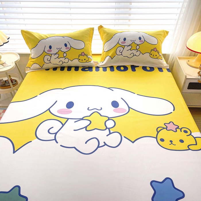 91家纺网 家纺一手货源 找家纺 一电 2025卡通床单床笠棕垫床套防尘罩席床垫保护套卡通儿童上下床床单床笠第五批 软萌玉桂狗