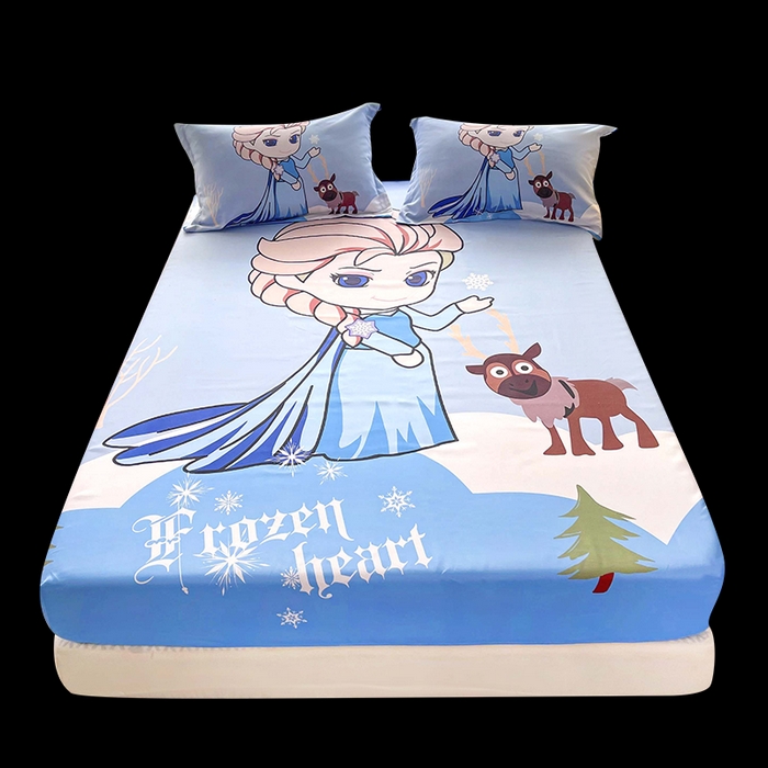 91家纺网 家纺一手货源 找家纺 一电 2025卡通床单床笠棕垫床套防尘罩席床垫保护套卡通儿童上下床床单床笠第五批 可爱公主