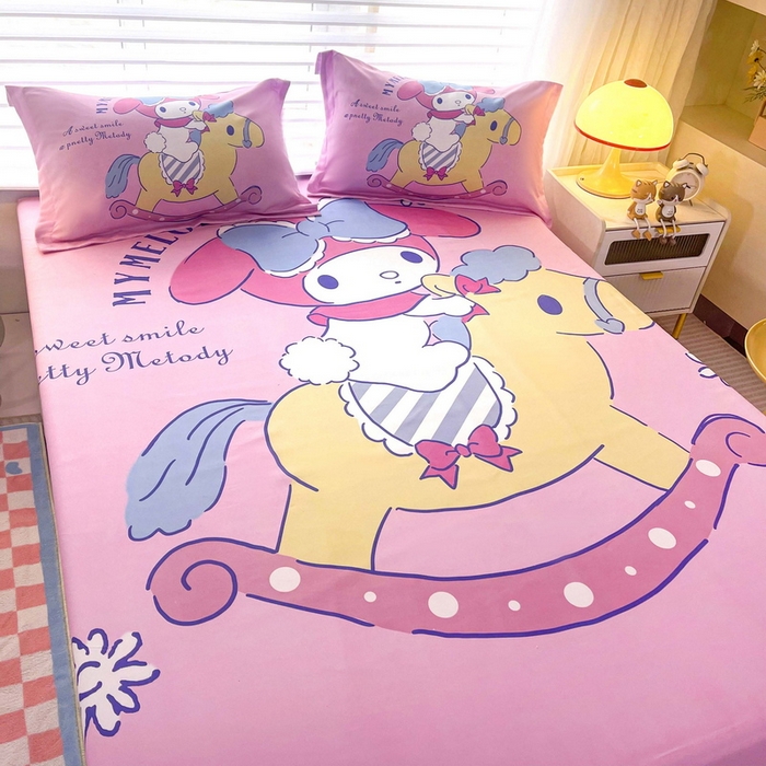 91家纺网 家纺一手货源 找家纺 一电 2025卡通床单床笠棕垫床套防尘罩席床垫保护套卡通儿童上下床床单床笠第五批 小木马