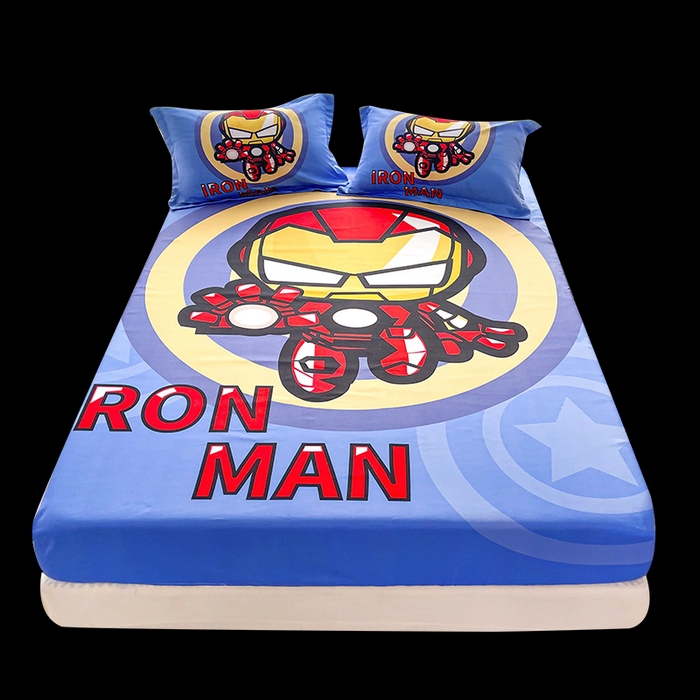 91家纺网 家纺一手货源 找家纺 一电 2025卡通床单床笠棕垫床套防尘罩席床垫保护套卡通儿童上下床床单床笠第五批 钢铁机器人